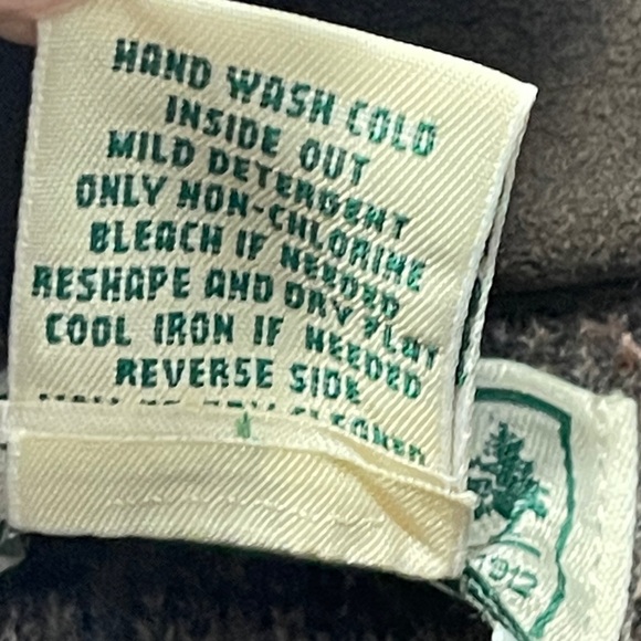 LL Bean Vintage Waterfowl 100% Merino Lambs Wool Brown Tight Knit Large Tall - Picture 4 of 6